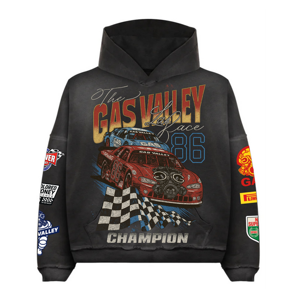 Gas Valley Champion Potassium Dyed Cropped Hoodie