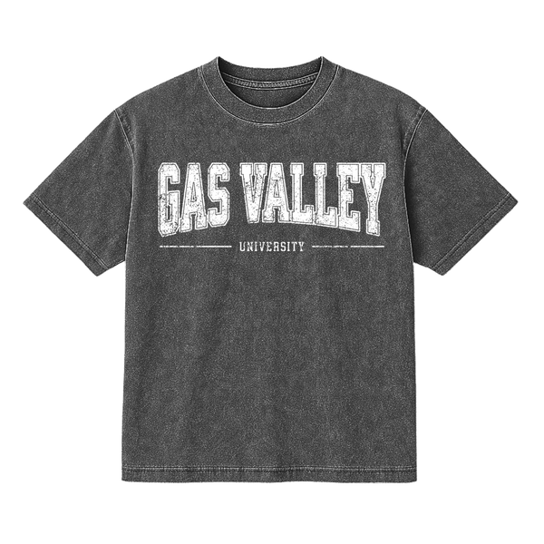 Gas Valley University - Mineral Wash T-Shirt