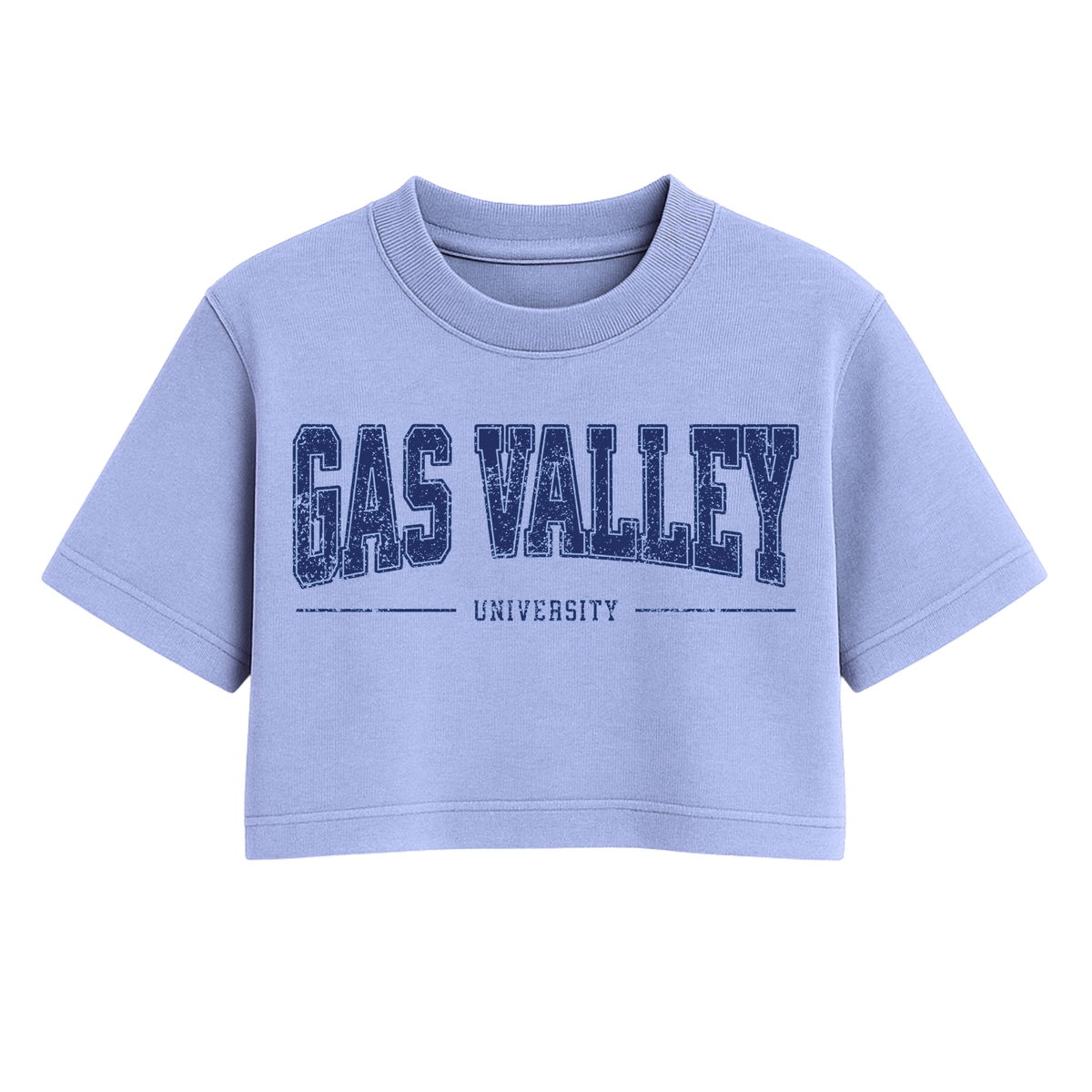Gas Valley University One Size Crop Tee