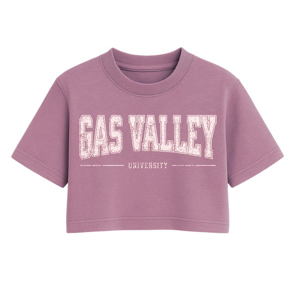 Gas Valley University One Size Crop Tee