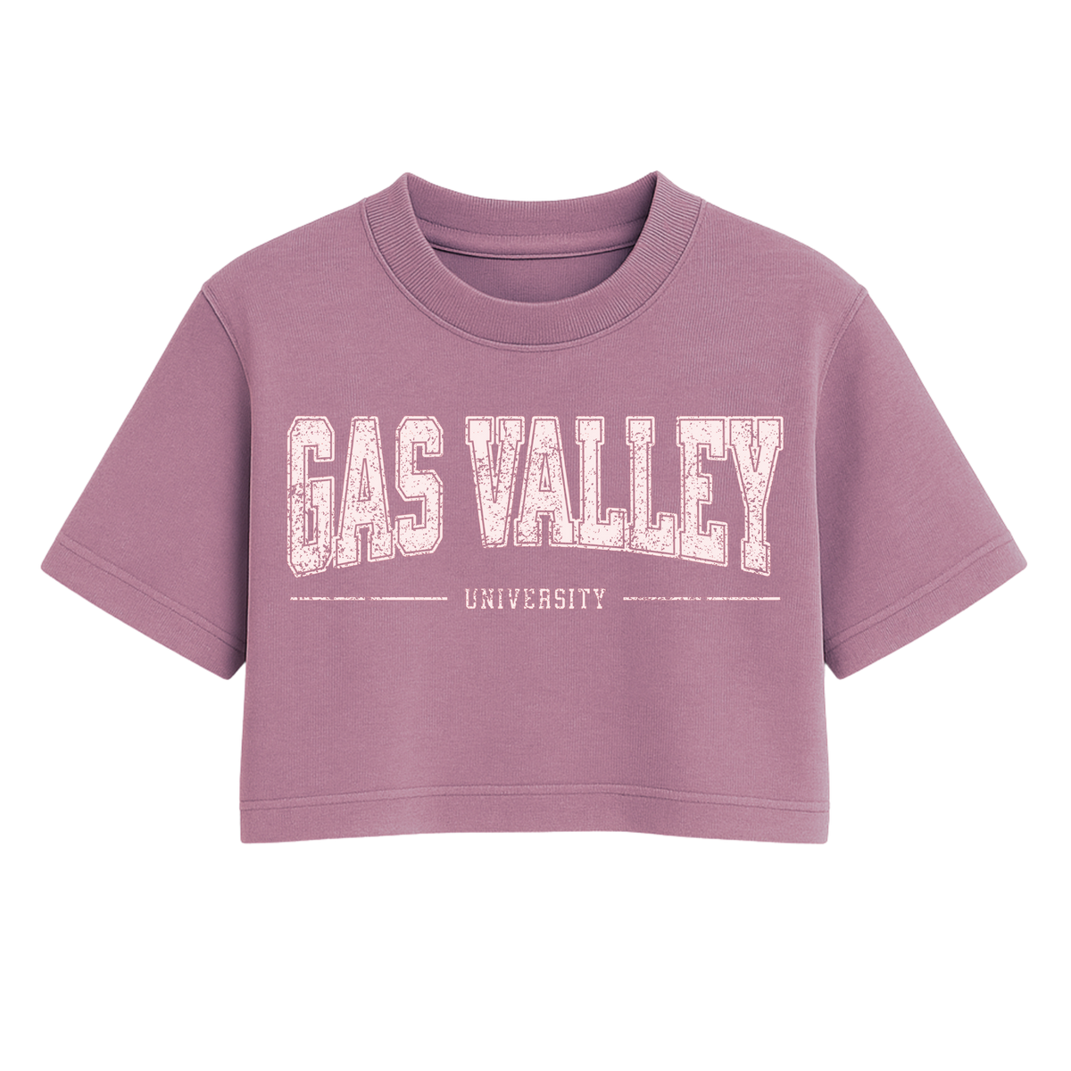 Gas Valley University One Size Crop Tee